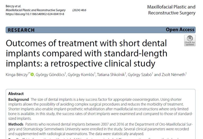 Outcomes of treatment with short dental implants compared with standard-length implants: a retrospective clinical study